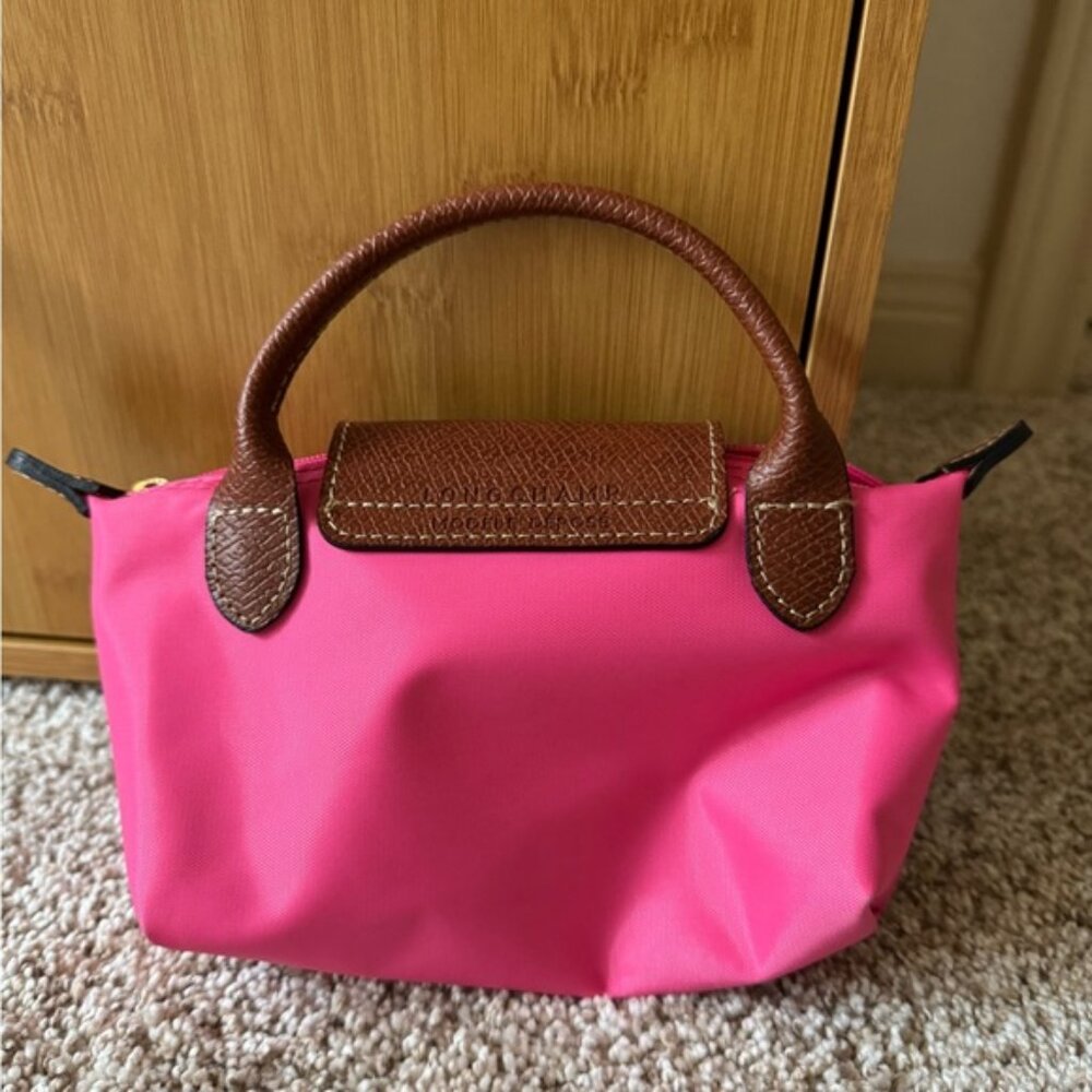 Mini hot pink Longchamp bag - Picture 2 of 3